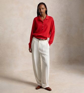 Polo Ralph Lauren Wollpolo mit rotem Polokragen