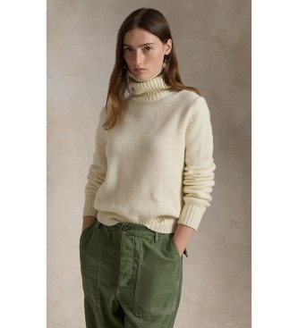 Polo Ralph Lauren Pull en laine à col roulé blanc crème