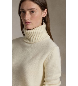 Polo Ralph Lauren Pull en laine à col roulé blanc crème