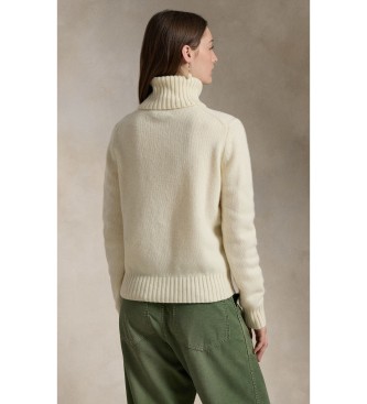Polo Ralph Lauren Pull en laine à col roulé blanc crème