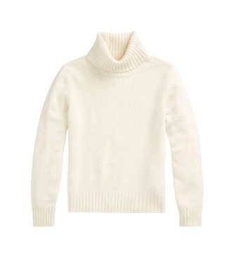 Polo Ralph Lauren Pull en laine à col roulé blanc crème