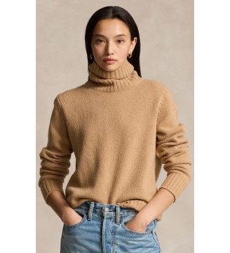 Polo Ralph Lauren Pull en laine à col roulé beige