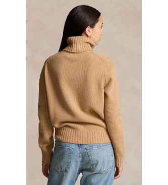 Polo Ralph Lauren Pull en laine à col roulé beige