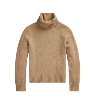 Polo Ralph Lauren Pull en laine à col roulé beige