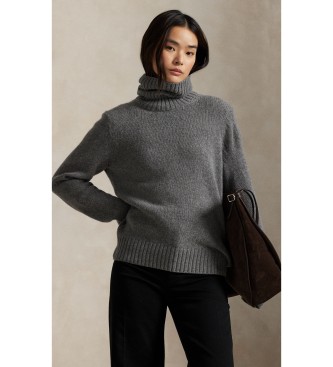 Polo Ralph Lauren Pull en laine à col roulé gris