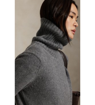 Polo Ralph Lauren Pull en laine à col roulé gris