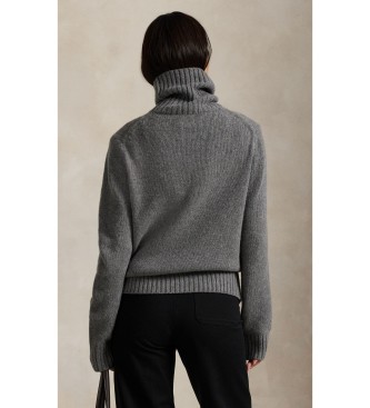 Polo Ralph Lauren Pull en laine à col roulé gris