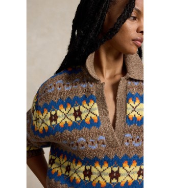 Polo Ralph Lauren Jersey de lana con diseño Fair Isle marrón