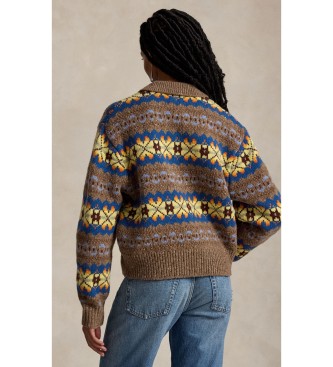 Polo Ralph Lauren Jersey de lana con diseño Fair Isle marrón