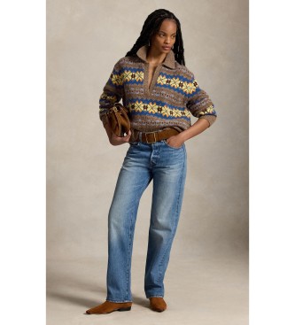 Polo Ralph Lauren Jersey de lana con diseño Fair Isle marrón
