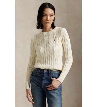 Polo Ralph Lauren Pulover iz volne in ka?mirja v kremno beli barvi