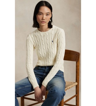 Polo Ralph Lauren Pulover iz volne in ka?mirja v kremno beli barvi