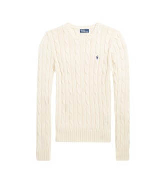 Polo Ralph Lauren Pulover iz volne in ka?mirja v kremno beli barvi