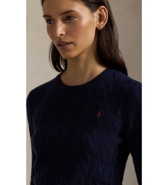 Polo Ralph Lauren Morsko modra majica iz volne in ka?mirja