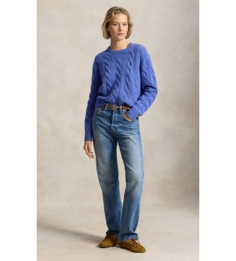 Polo Ralph Lauren Modra majica iz volne in ka?mirja