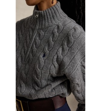 Polo Ralph Lauren Jersey de lana y cachemira de punto gris