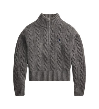 Polo Ralph Lauren Jersey de lana y cachemira de punto gris