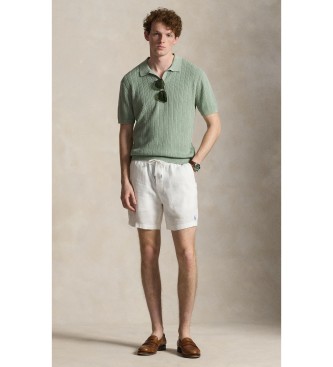 Polo Ralph Lauren Jersey de linho com gola aberta verde