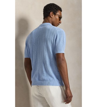 Polo Ralph Lauren Maglione di lino con collo aperto blu