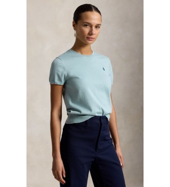 Polo Ralph Lauren Turquoise T-shirt met korte mouwen en ronde hals