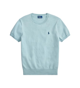 Polo Ralph Lauren Turquoise T-shirt met korte mouwen en ronde hals