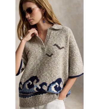Polo Ralph Lauren Maglione in misto lana con motivi beige