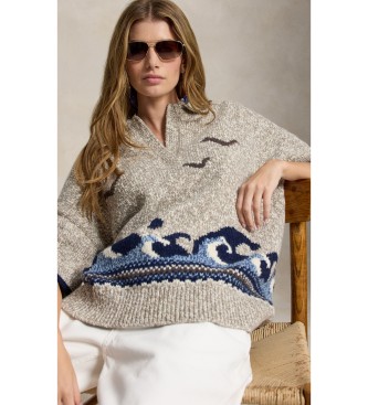 Polo Ralph Lauren Maglione in misto lana con motivi beige