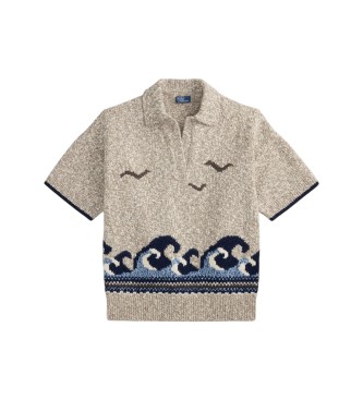 Polo Ralph Lauren Maglione in misto lana con motivi beige