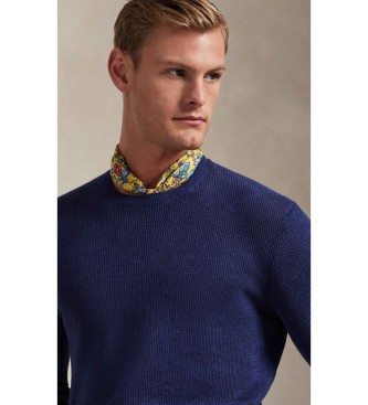 Polo Ralph Lauren Jersey de mezcla de lino y el�stico marino