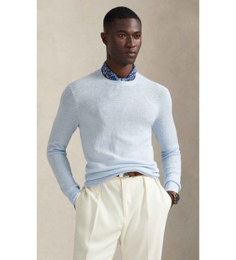 Polo Ralph Lauren Blue linen-blend stretch jumper
