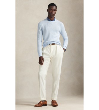 Polo Ralph Lauren Blue linen-blend stretch jumper