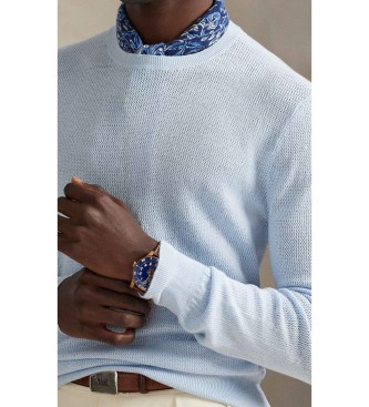 Polo Ralph Lauren Blue linen-blend stretch jumper
