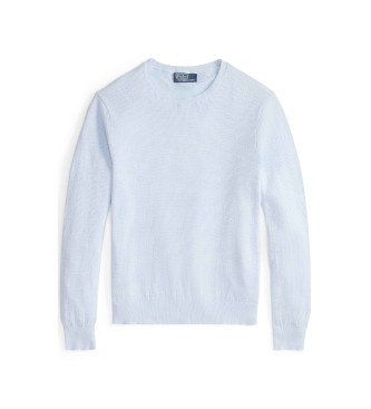 Polo Ralph Lauren Blue linen-blend stretch jumper
