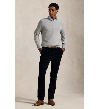 Polo Ralph Lauren Pulover iz sive bombažne pletenine pique