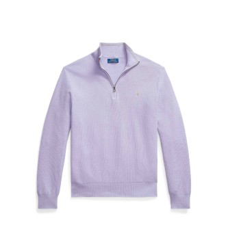 Polo Ralph Lauren Lila gebreide trui van katoen en piqu�