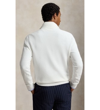 Polo Ralph Lauren Bel pleten pulover iz pikirane bomba?ne tkanine