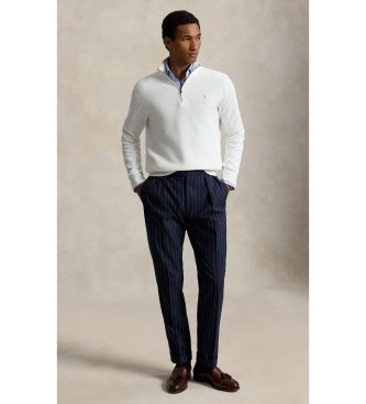 Polo Ralph Lauren Bel pleten pulover iz pikirane bomba?ne tkanine