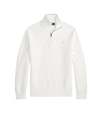 Polo Ralph Lauren Bel pleten pulover iz pikirane bomba?ne tkanine