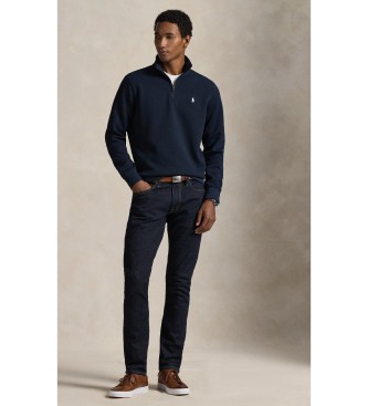 Polo Ralph Lauren Dobbeltstrikket tr�je med kort navy-lynl�s