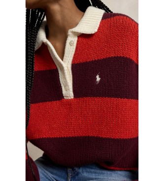 Polo Ralph Lauren Rde?a ragbi majica iz volnene me?anice