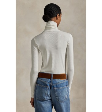 Polo Ralph Lauren Camisola elástica de gola alta branca