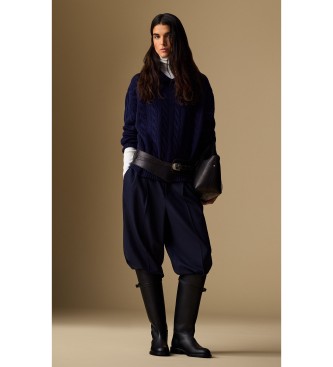 Polo Ralph Lauren Camisola elástica de gola alta branca