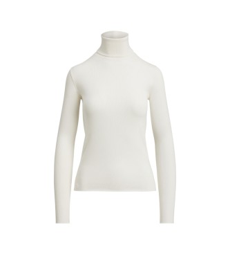 Polo Ralph Lauren Camisola elástica de gola alta branca