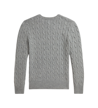Polo Ralph Lauren Jersey en punto de ochos con cachemira gris