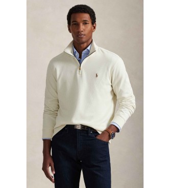 Polo Ralph Lauren Jersey Estate-Rib con cremallera corta beige
