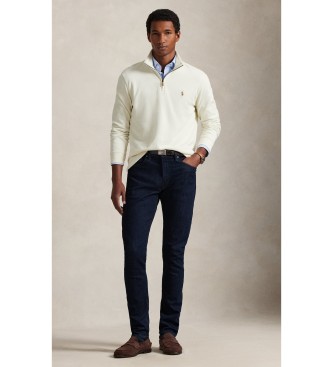 Polo Ralph Lauren Jersey Estate-Rib con cremallera corta beige