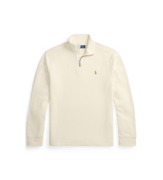 Polo Ralph Lauren Jersey Estate-Rib con cremallera corta beige