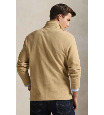 Polo Ralph Lauren Estate-Rib pullover met korte rits beige