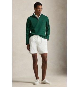 Polo Ralph Lauren Jersey Estate-Rib s kratko zadrgo zelene barve