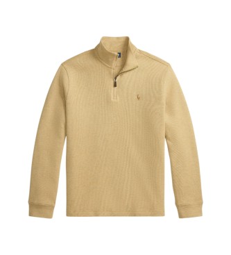 Polo Ralph Lauren Jersey Estate-Rib z beige kratko zadrgo